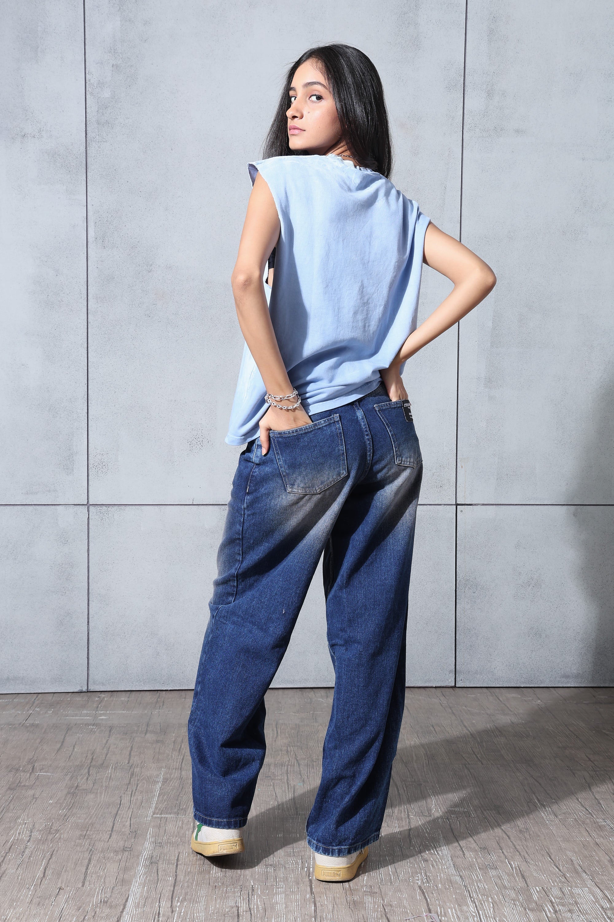 Washed Blue vest
