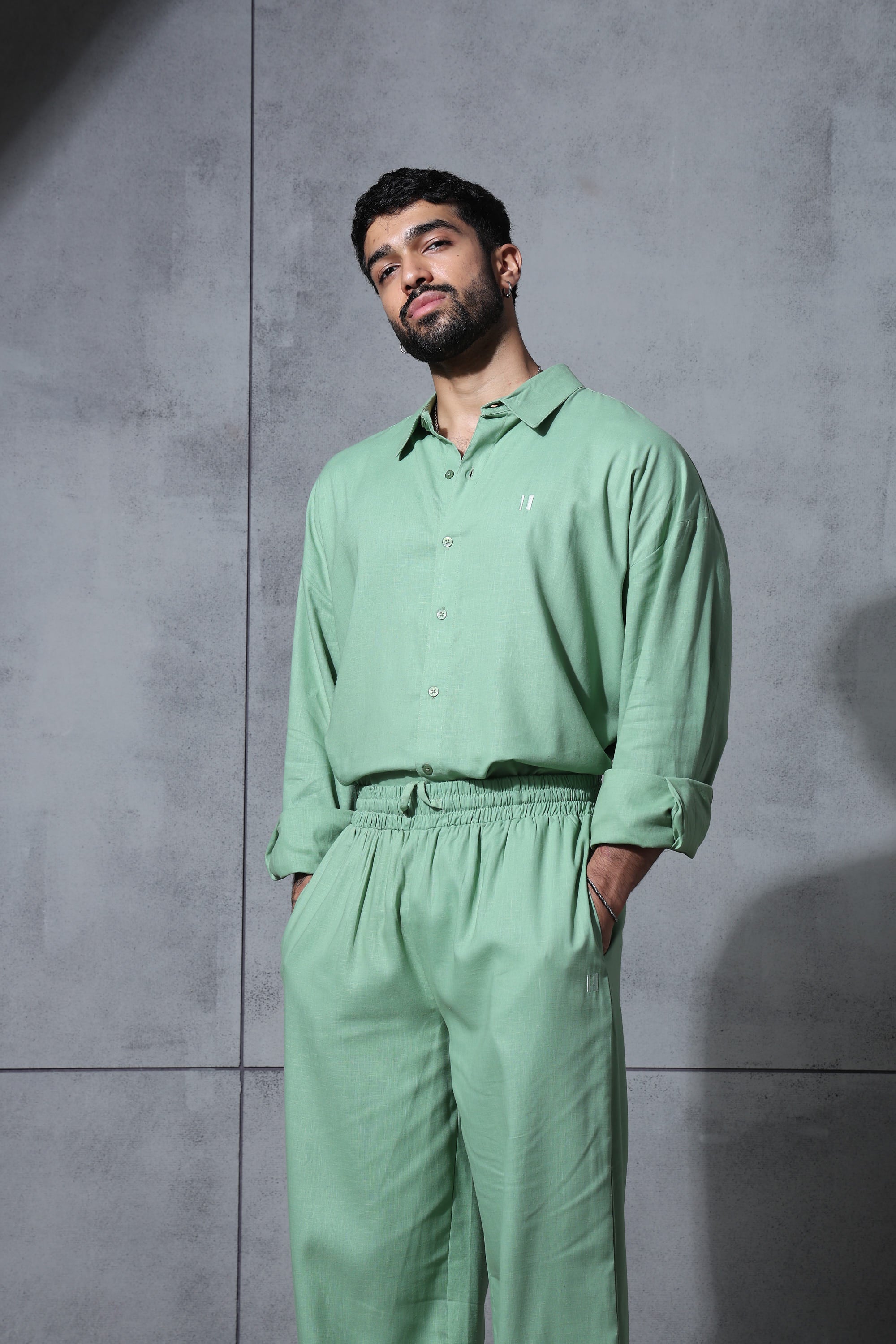 Matcha Mist Linen Shirt