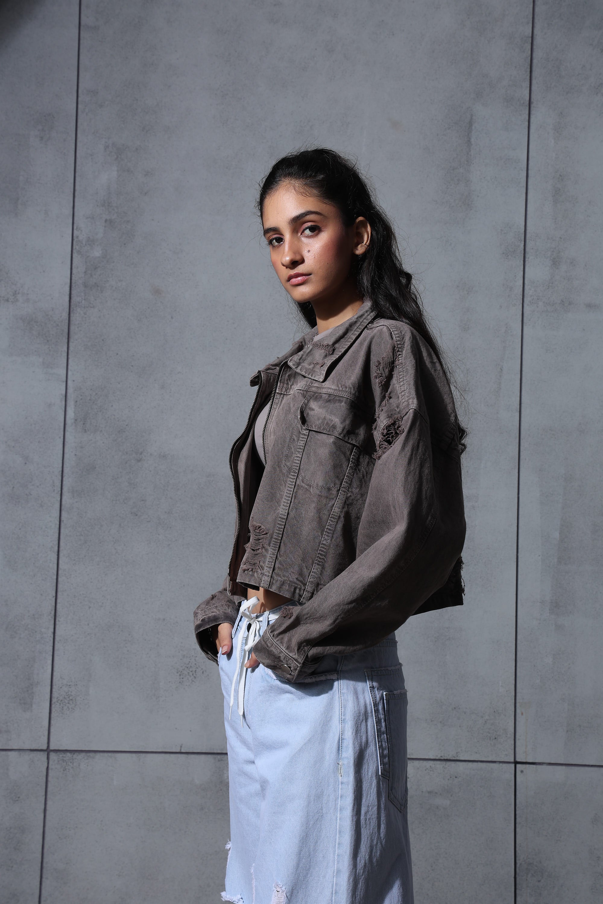 Lilac Cropped Jacket