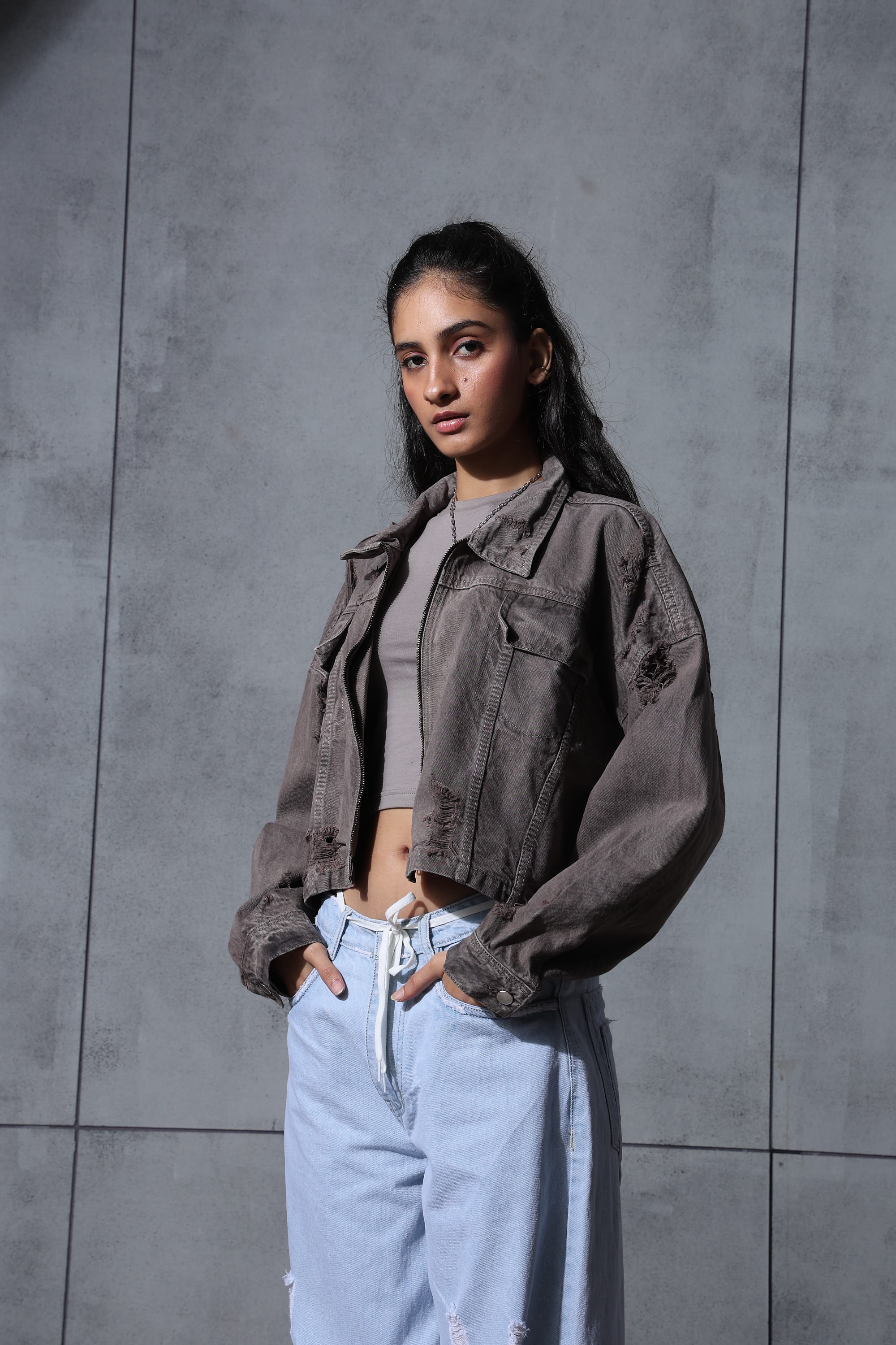 Lilac Cropped Jacket