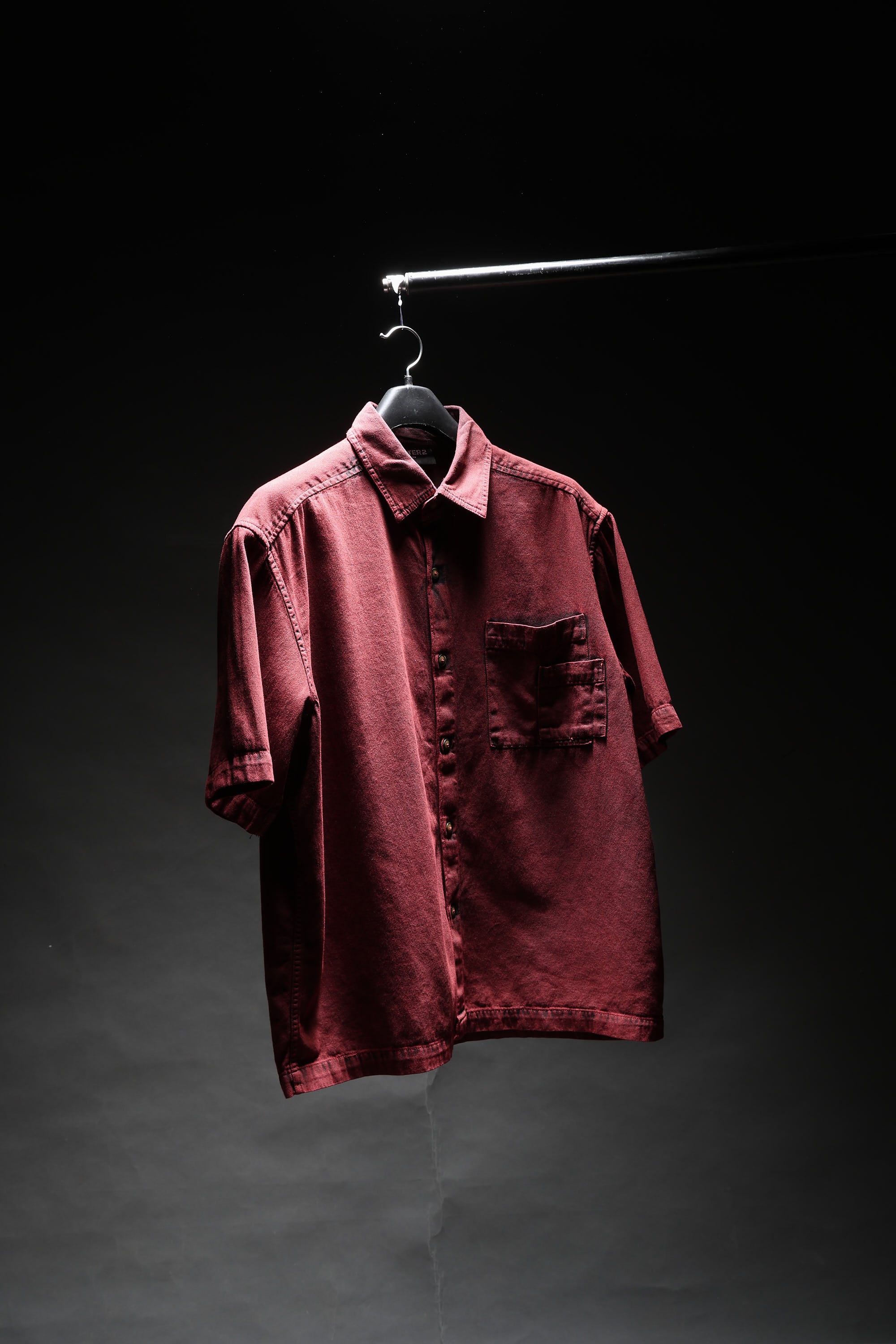 Maroon Denim Shirt