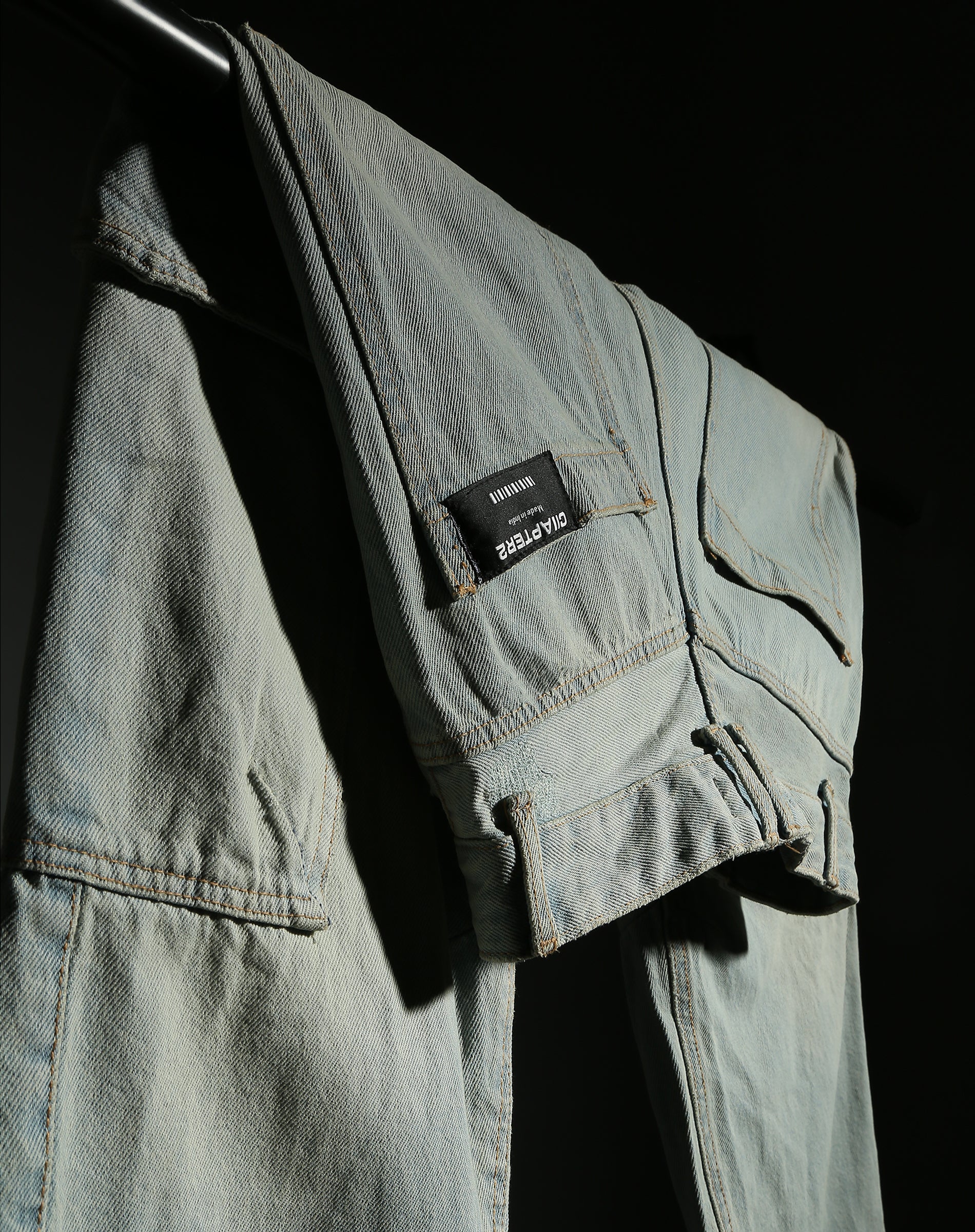 Light Blue Denim Cargos for men with cargo pockets