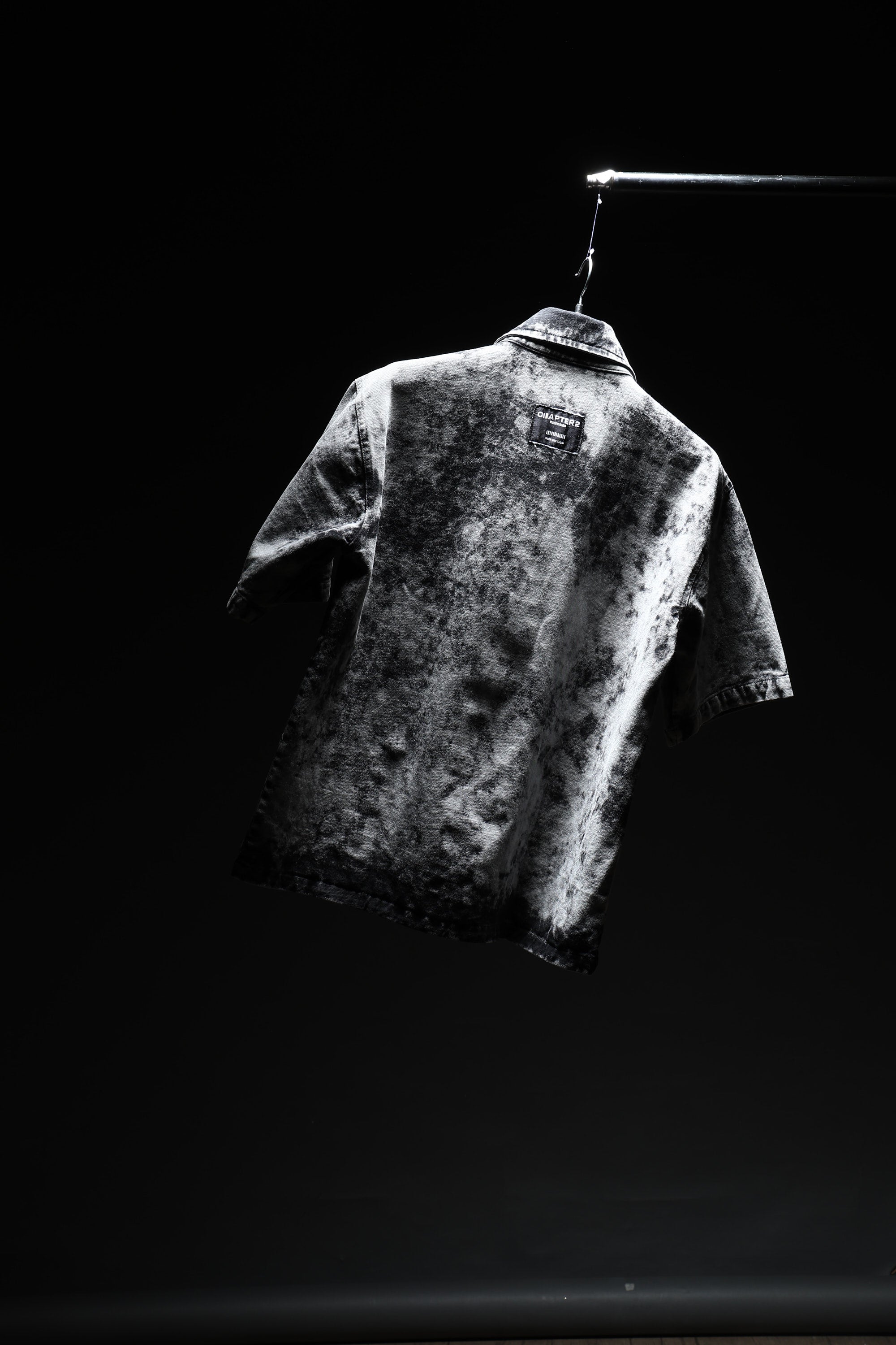 Acid Wash Zipper Shirt