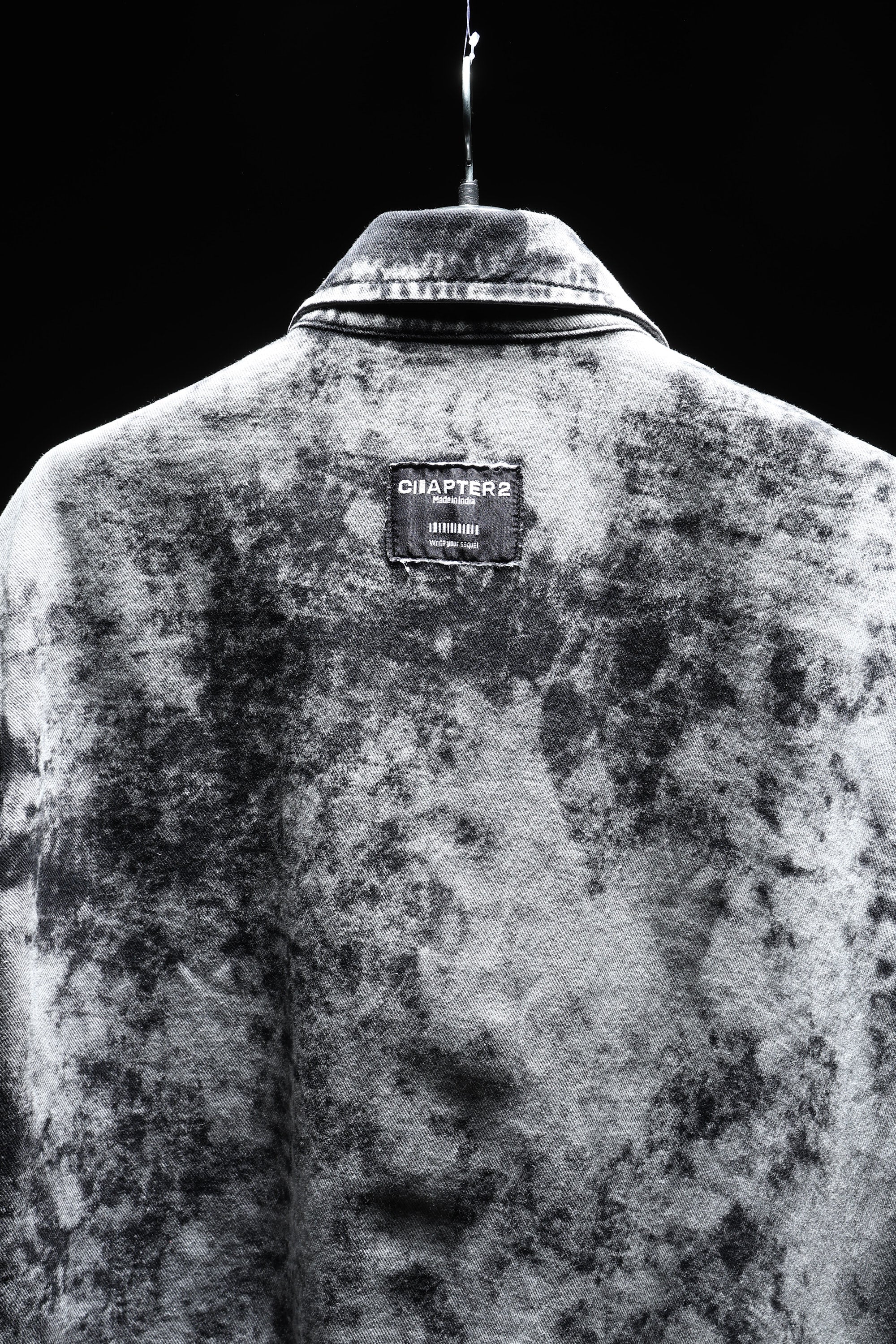 Acid Wash Zipper Shirt