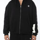 Black Everyday Zipper Hoodie + Sweatpants Set