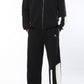 Black Everyday Zipper Hoodie + Sweatpants Set