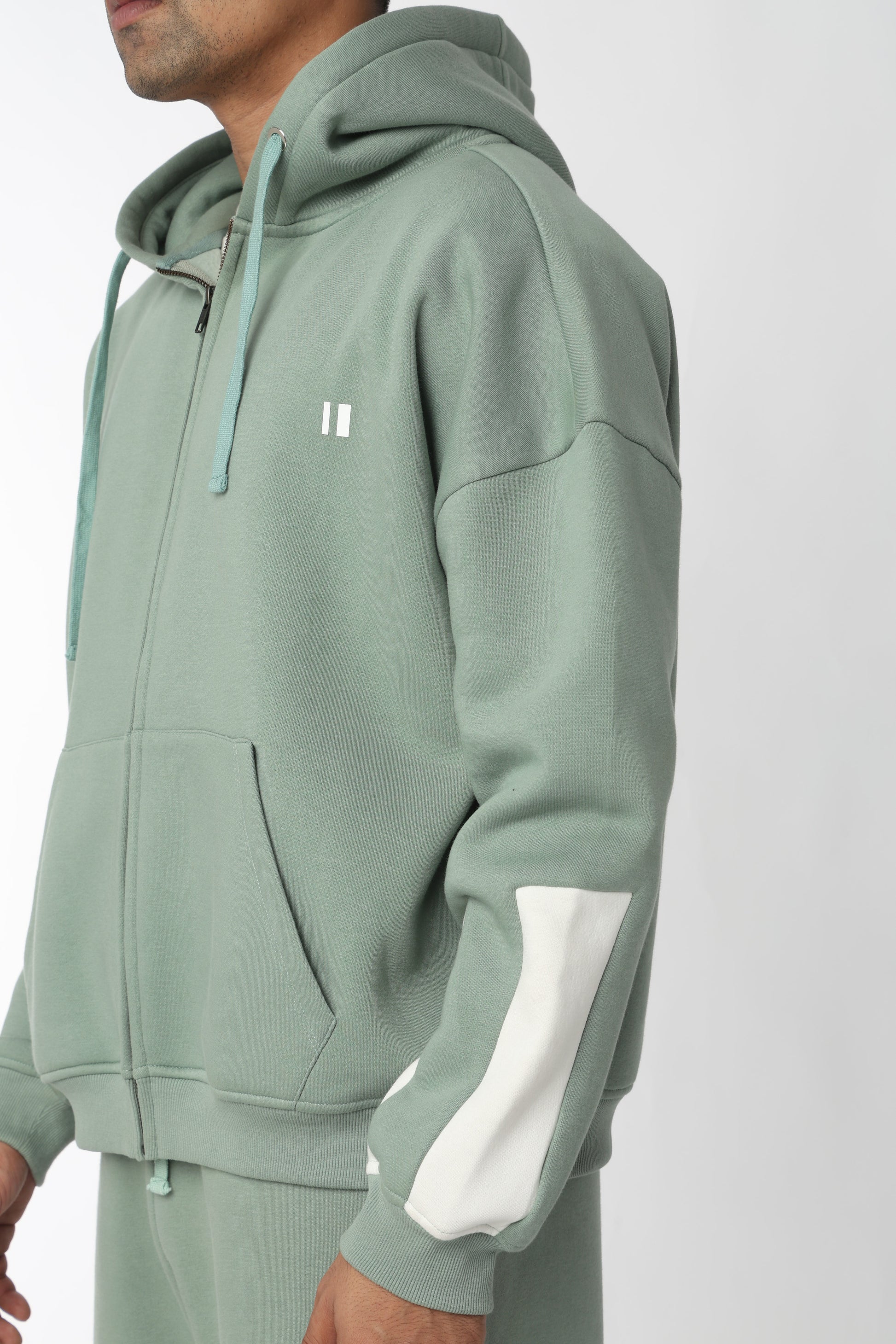 Chapter2Drip Sea Green everyday zipper hoodie — view 3