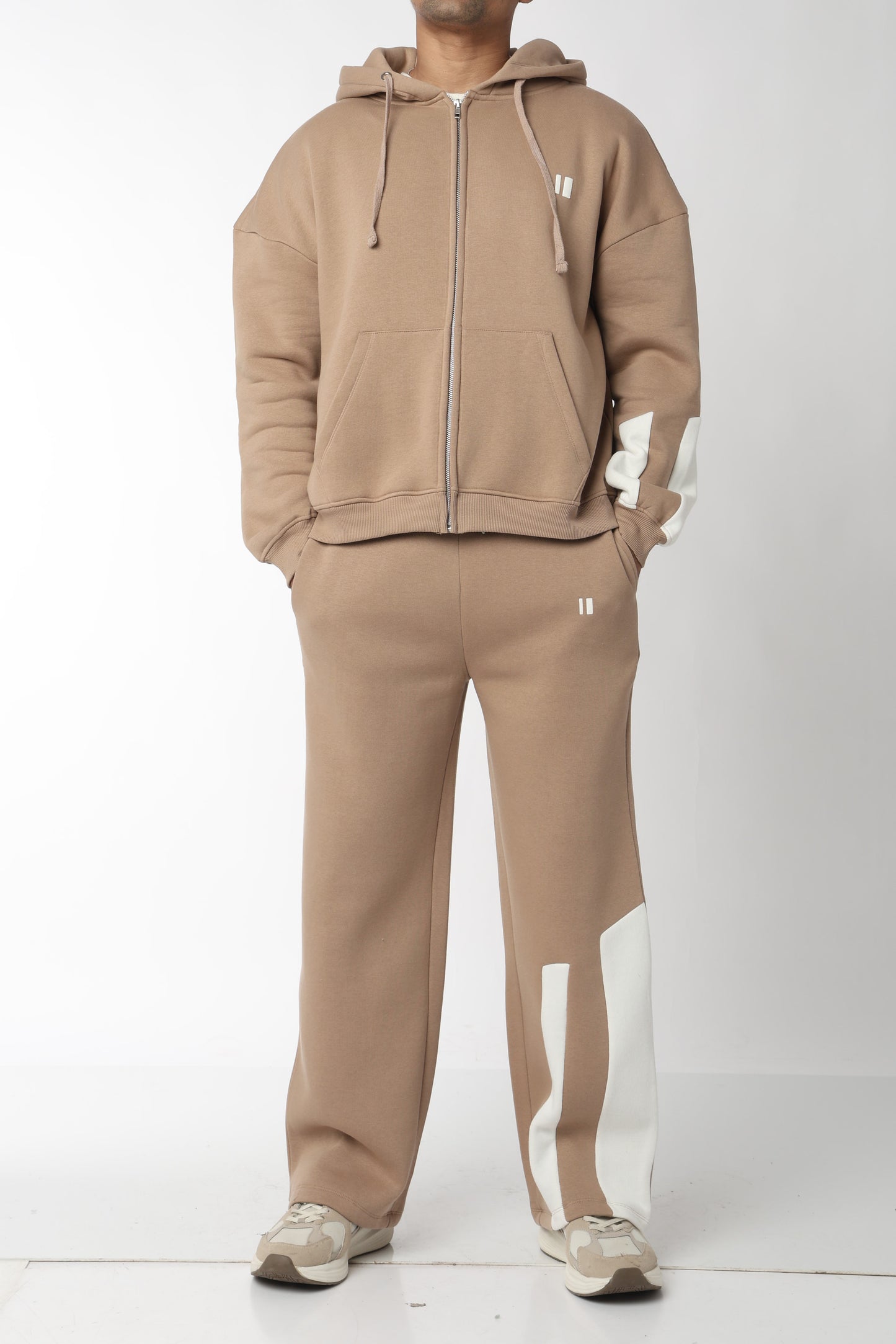 Dusty Coffee Everyday Zipper Hoodie + Sweatpants Set