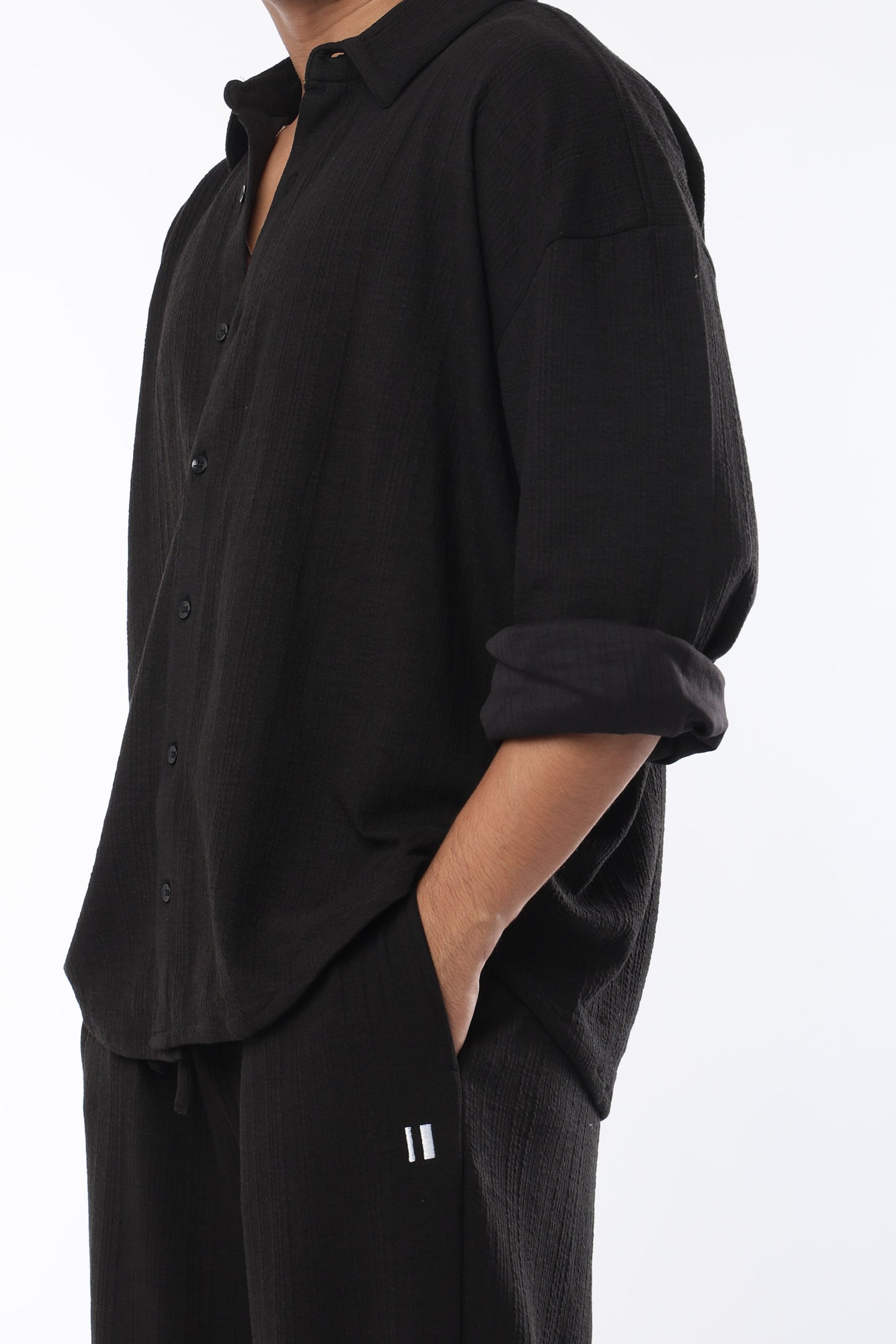 Chapter2Drip Crossknit Black shirt — view 5