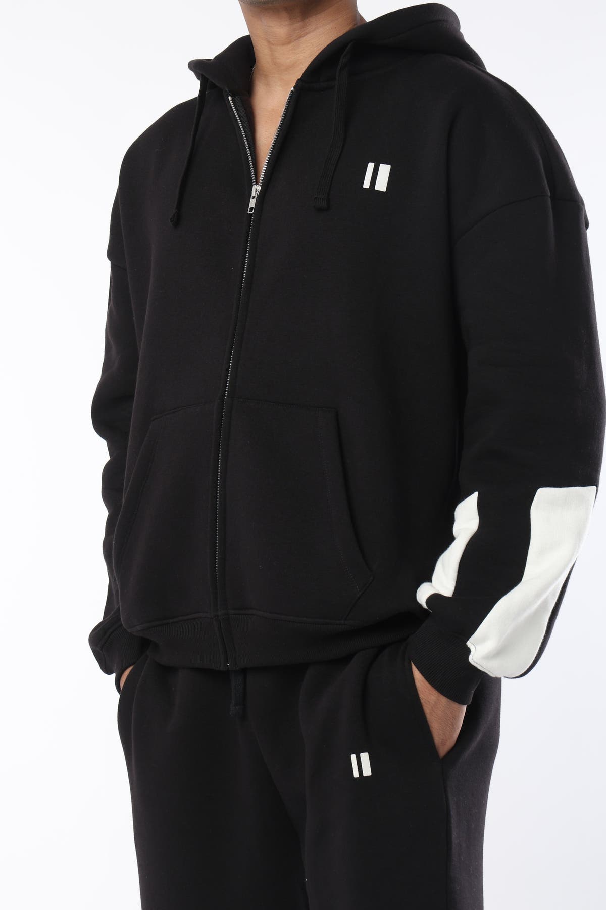 Chapter2Drip Black everyday zipper hoodie