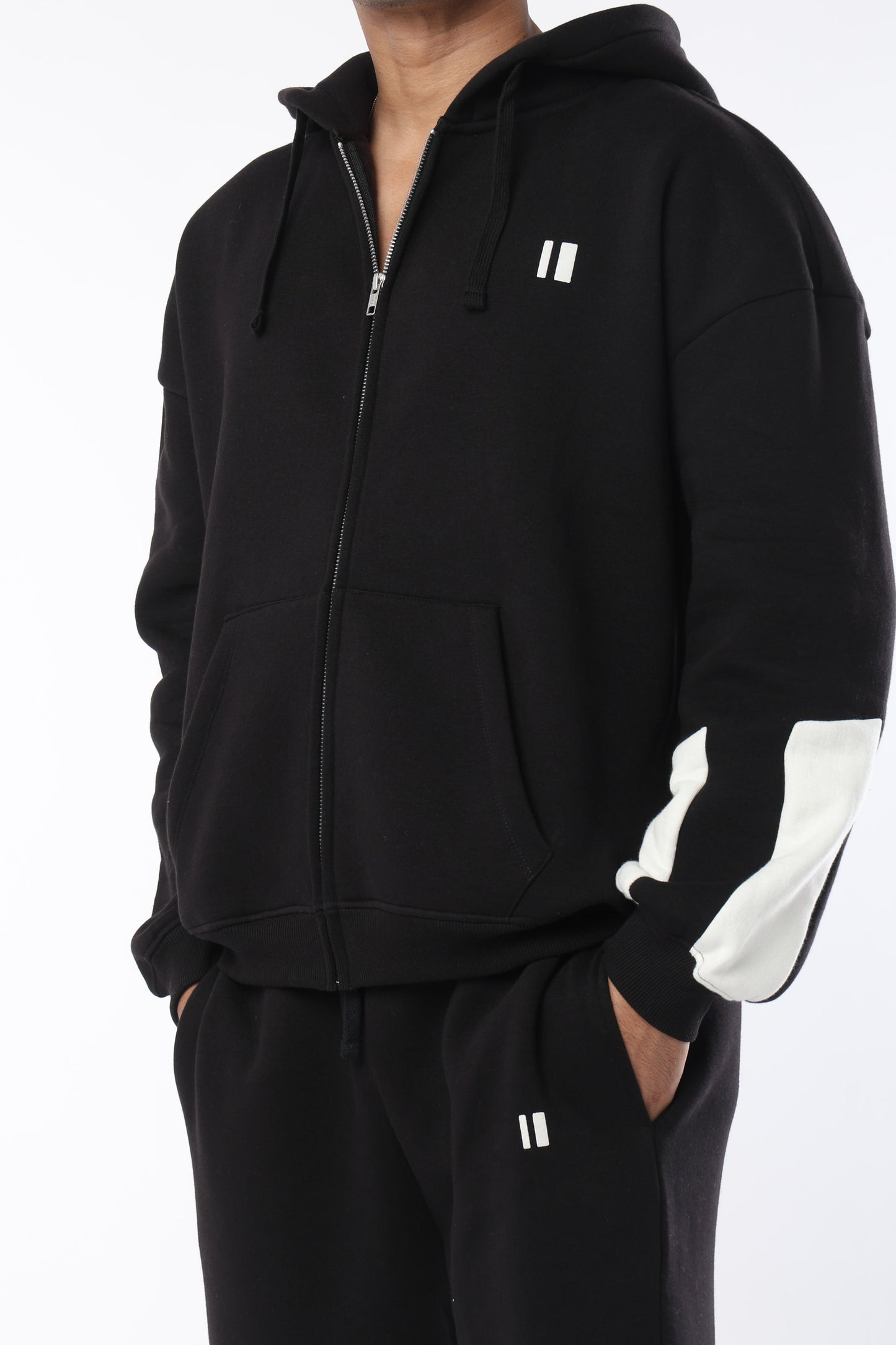 Chapter2Drip Black everyday zipper hoodie