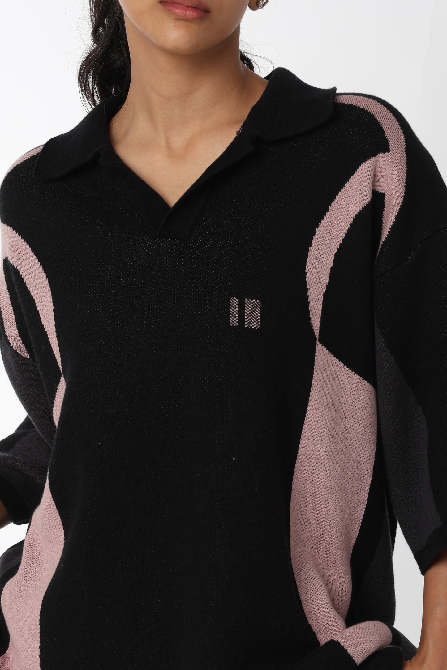 Black Knit Polo