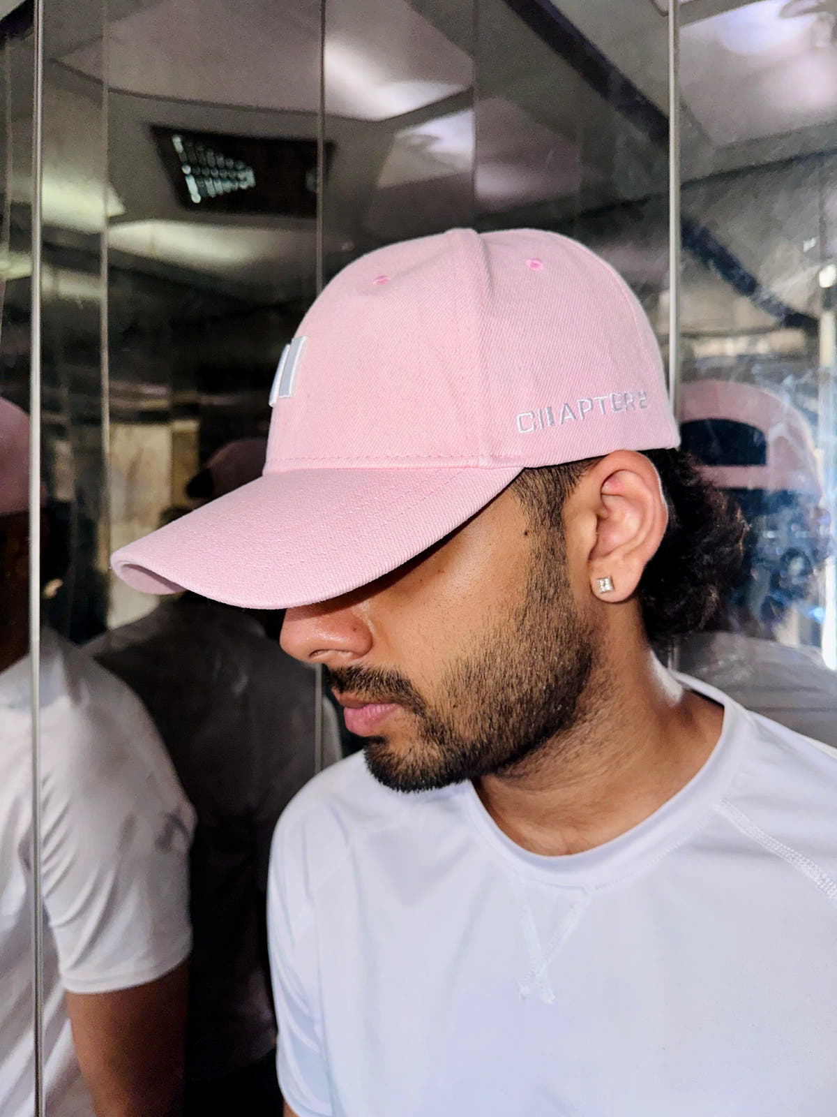 Chapter2Drip Freedom t-shirt & denim cap — Pink — view 2