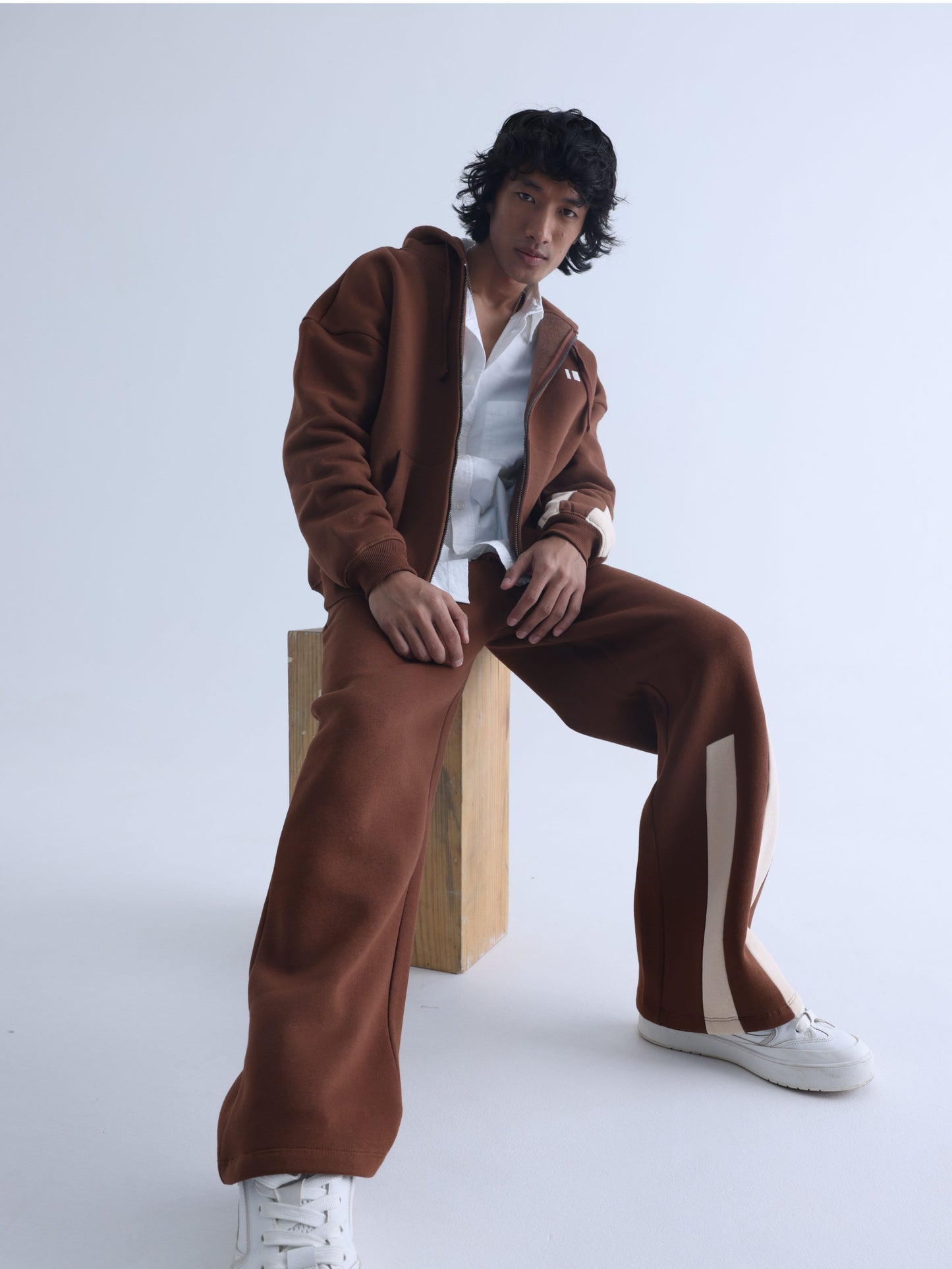 Mocha Everyday Zipper Hoodie + Sweatpants Set