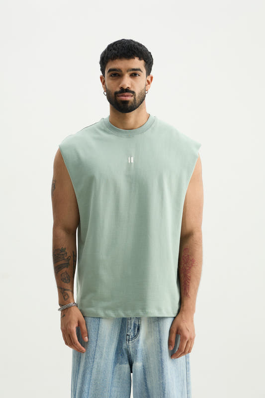 Chapter2Drip Mint-Green solid vest — view 2