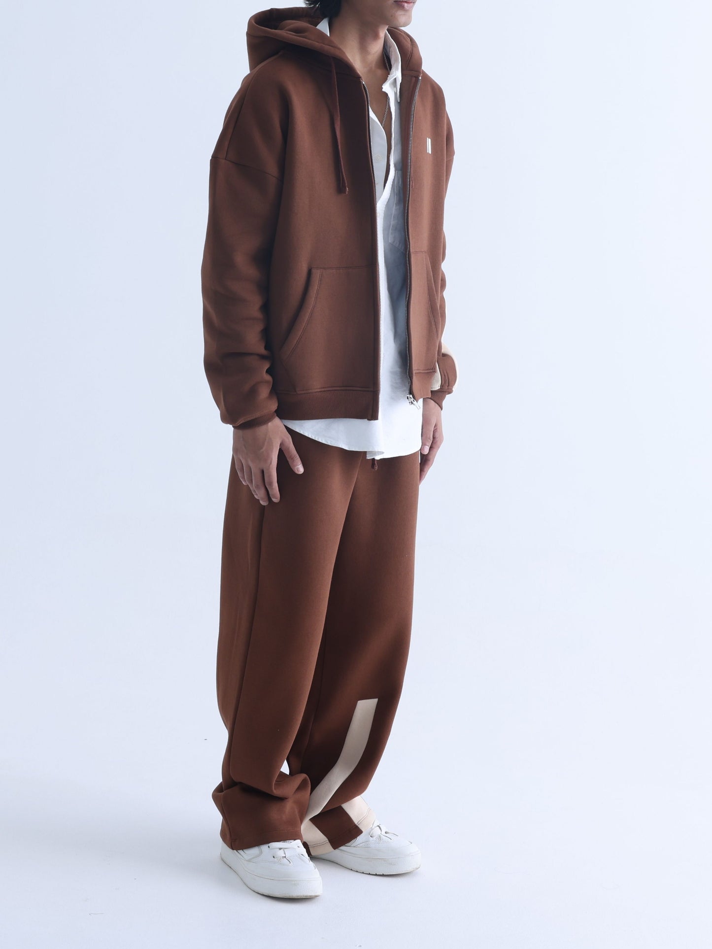 Mocha Everyday Zipper Hoodie + Sweatpants Set