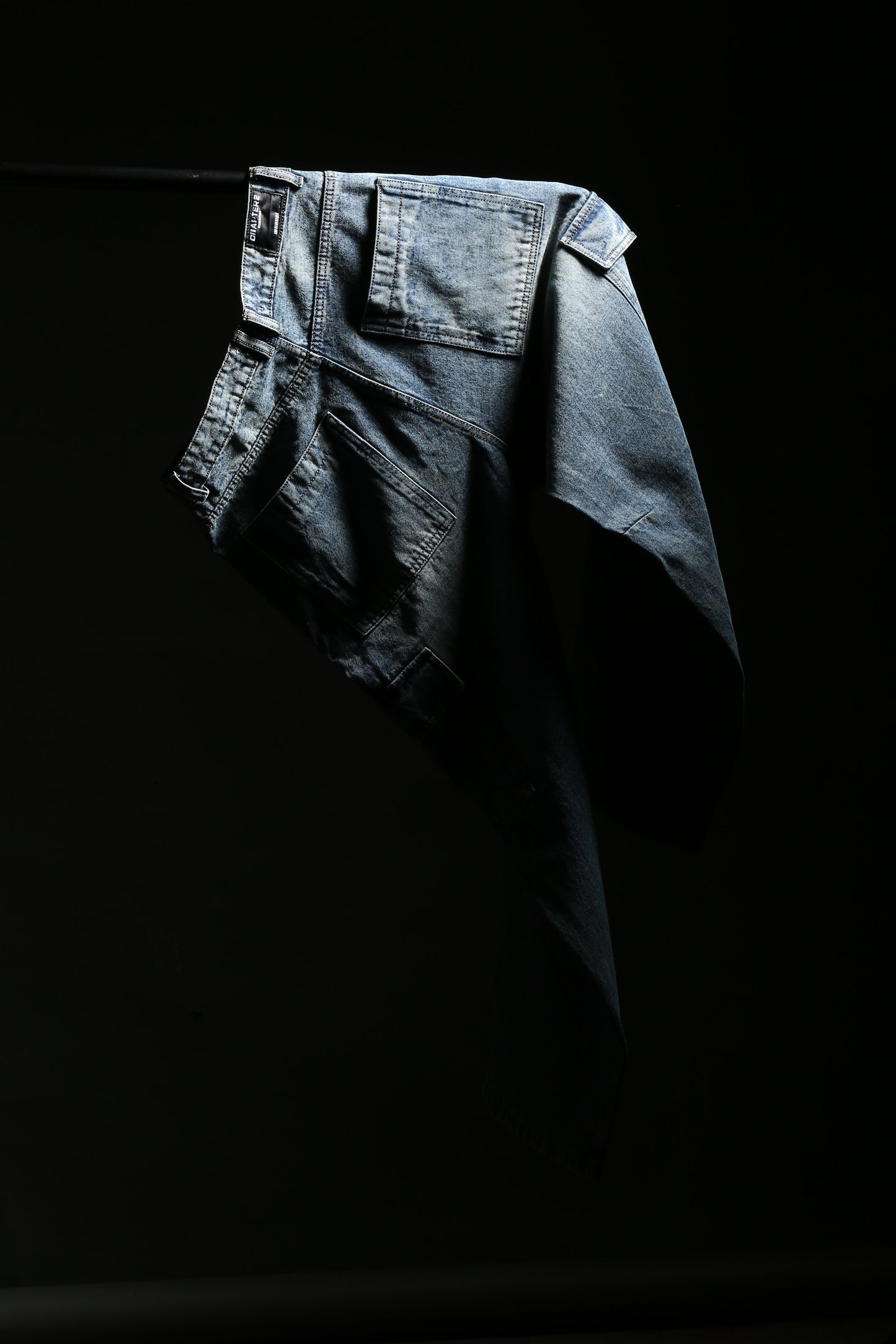 Stone Wash Denim Cargos