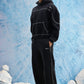 Black Contrast Stitch Hoodie
