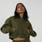 The Everyday Olive Crop Zipper