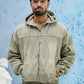 Olive Washed Denim Hoodie