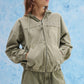 Olive Washed Denim Hoodie