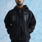 Black Washed Denim Hoodie