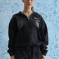 Black Washed Denim Hoodie