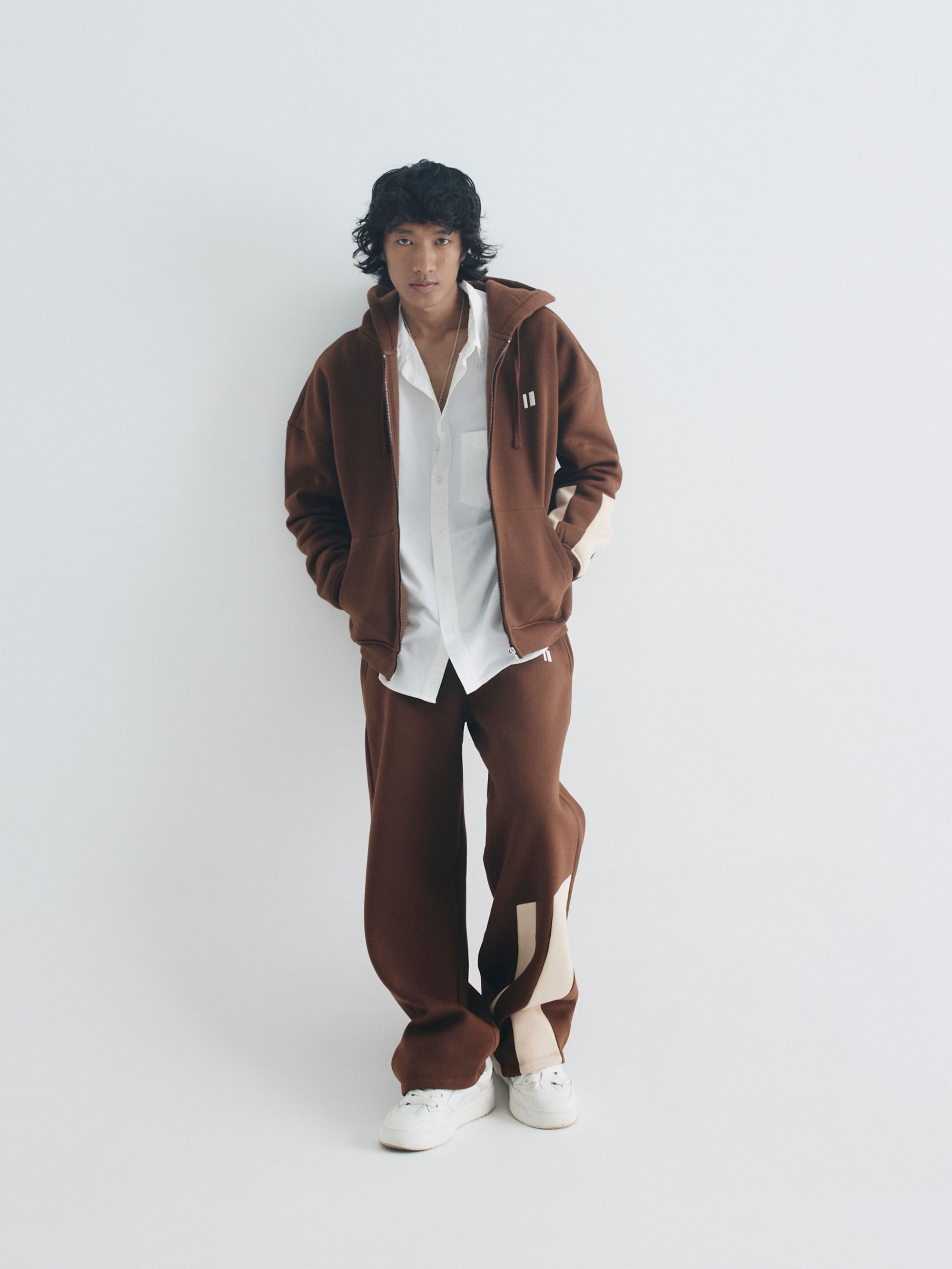 Mocha Everyday Zipper Hoodie + Sweatpants Set