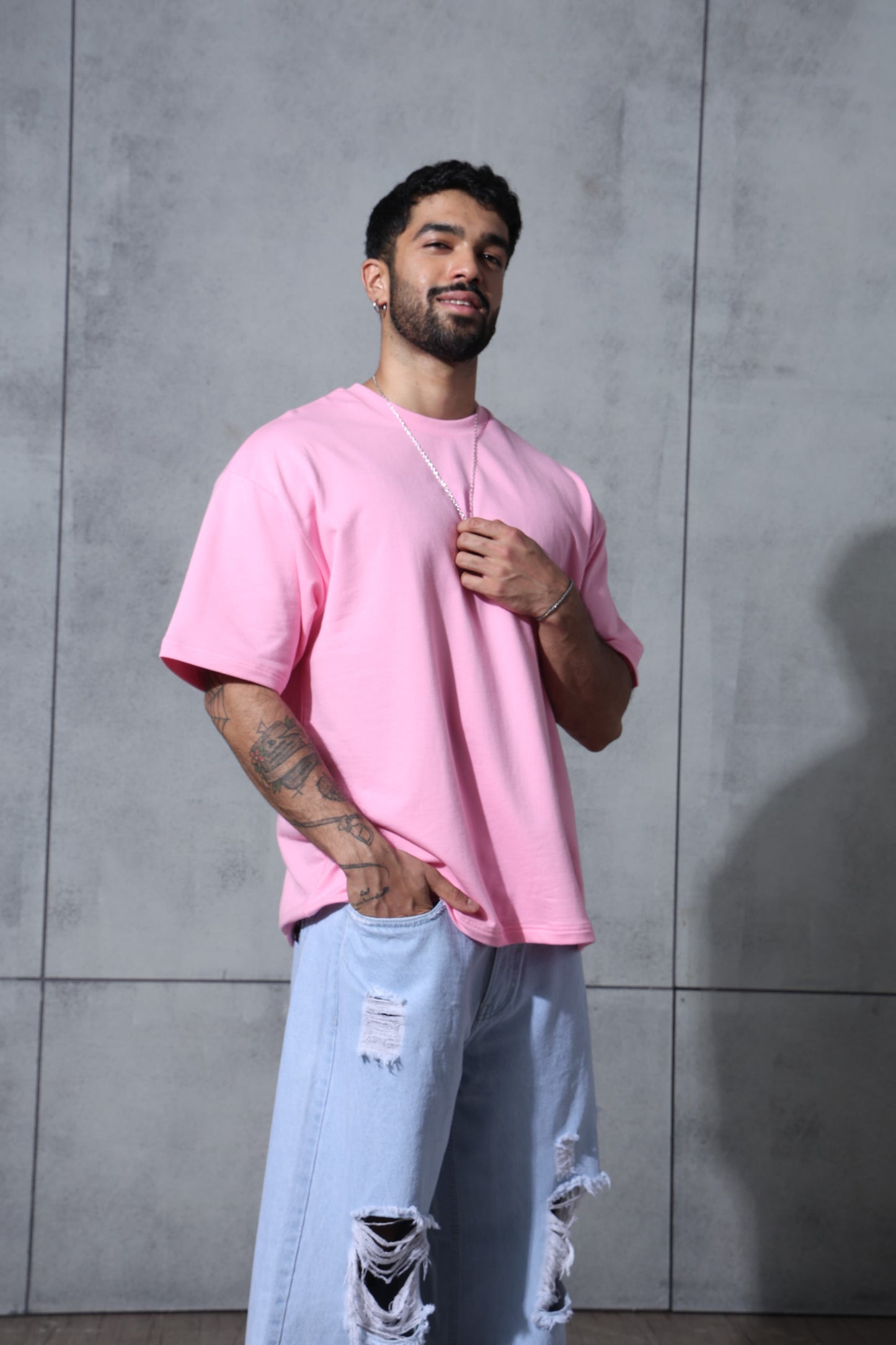 Basic Soft Pink Solid Tshirt