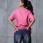 Chapter2Drip Basic Dark Pink solid t-shirt — view 3