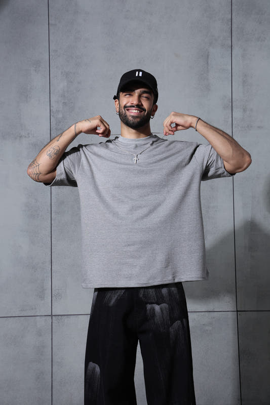 Chapter2Drip Light Grey Melange t-shirt — view 2