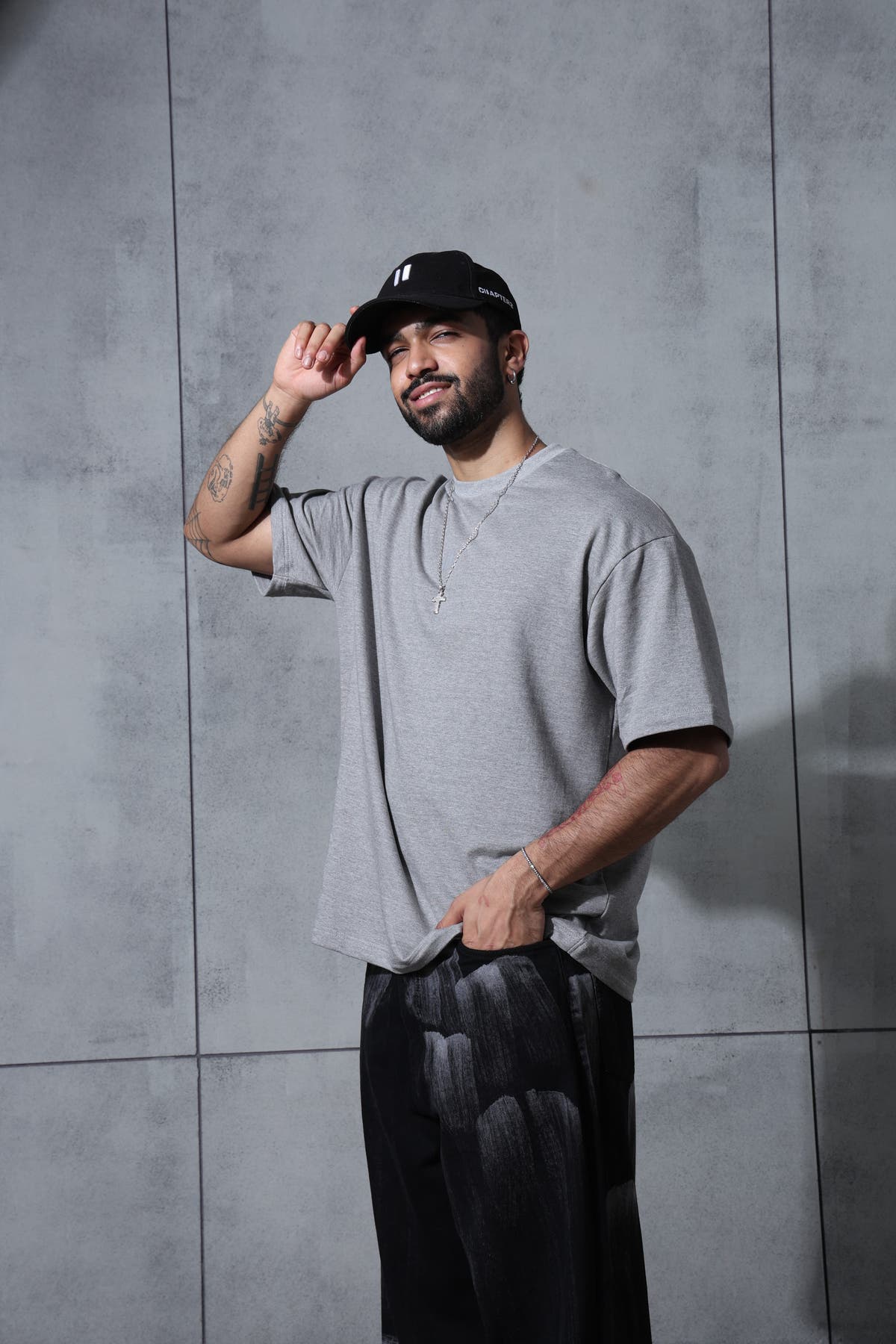 Chapter2Drip Light Grey Melange t-shirt