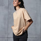 Basic Beige Solid Tshirt