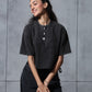 Charcoal baggy crop tee