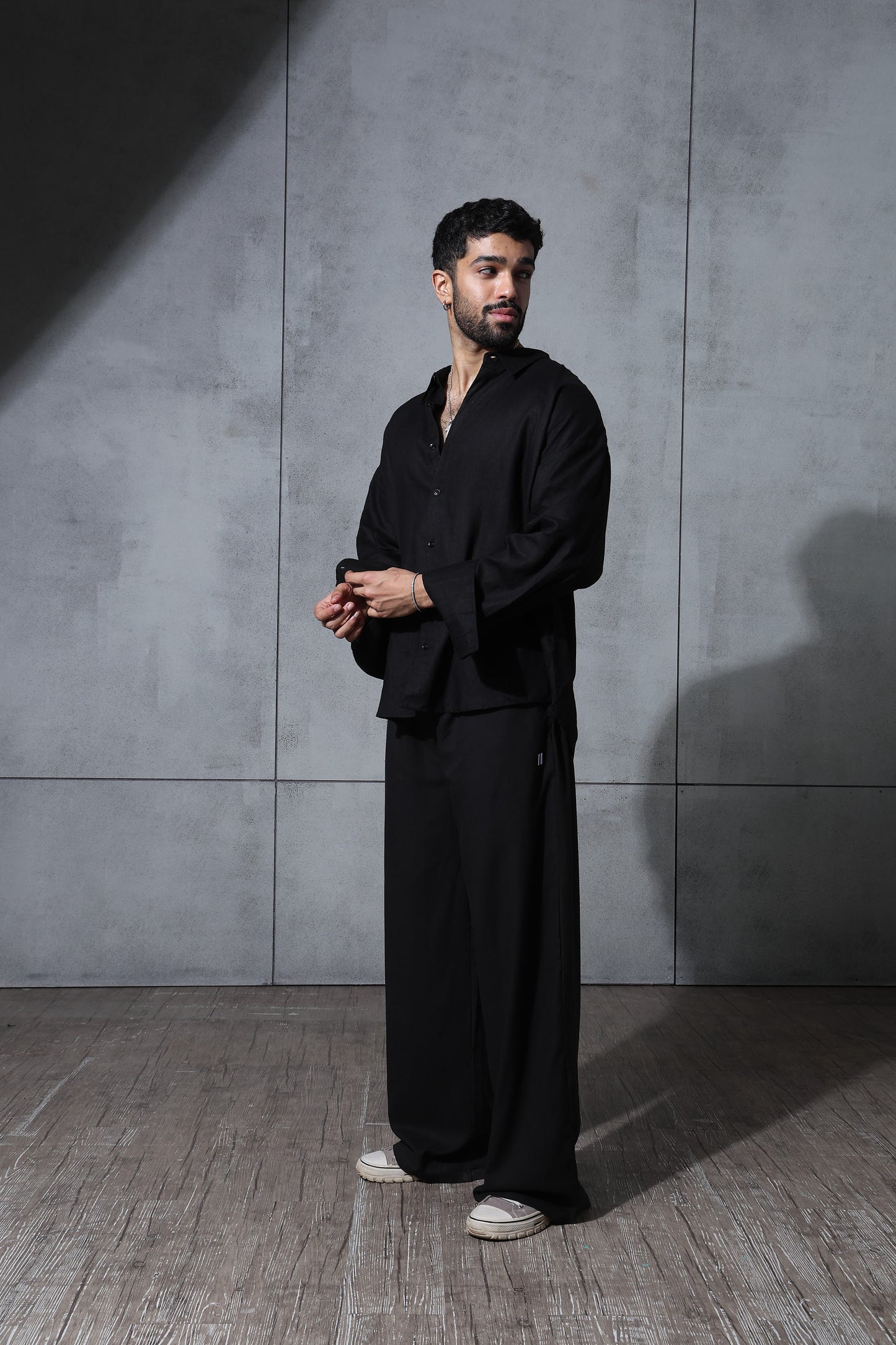 Black Linen Co-Ord Set