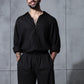 Black Linen Co-Ord Set