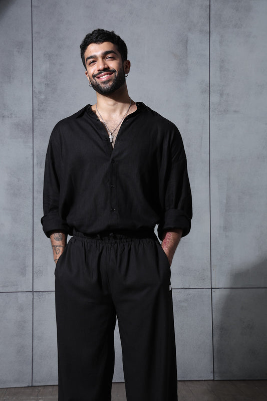 Chapter2Drip Black linen co-ord set — view 8
