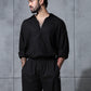 Black Linen Co-Ord Set