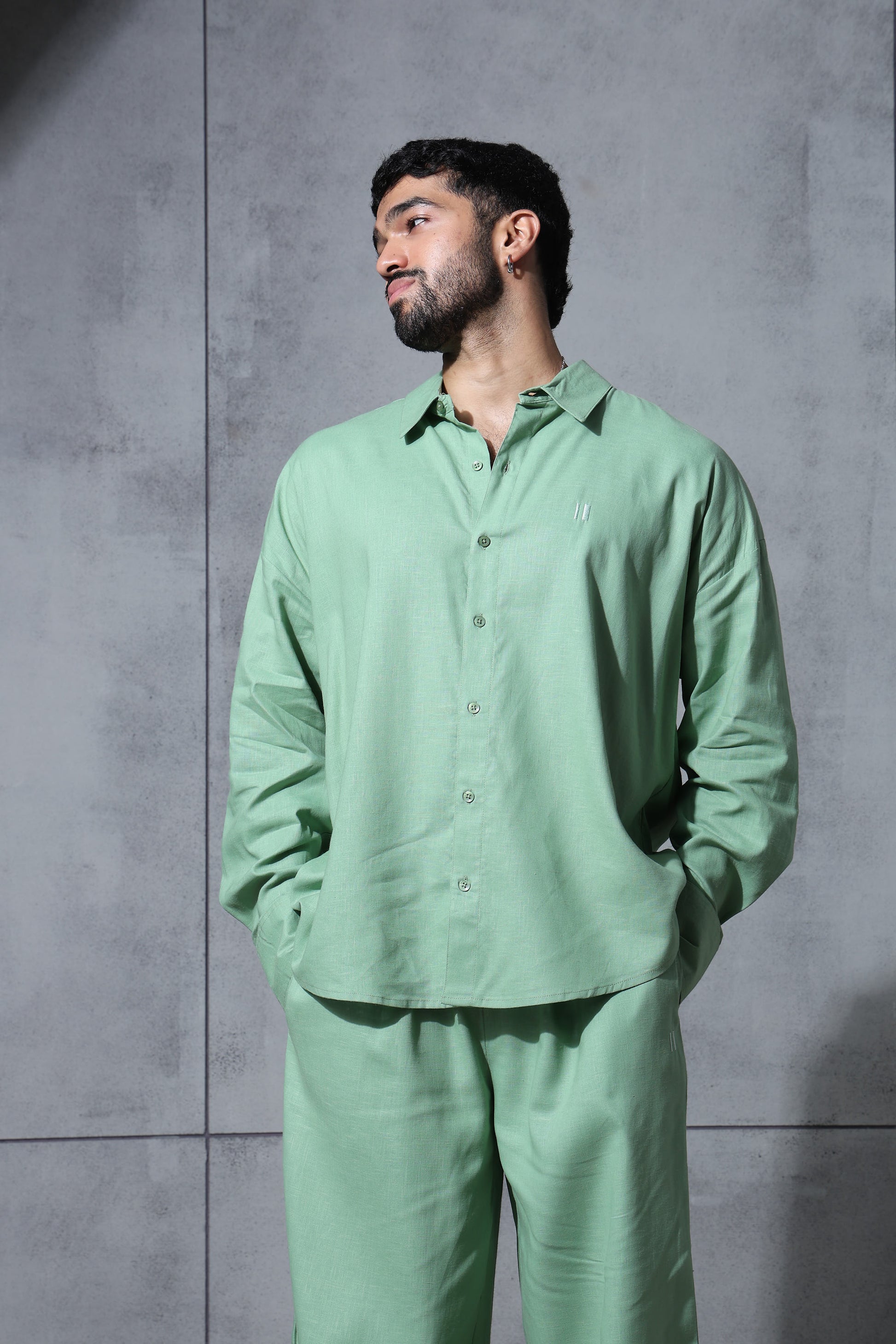 Chapter2Drip Matcha Mist linen co-ord set — view 3