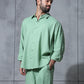 Matcha Mist Linen Shirt