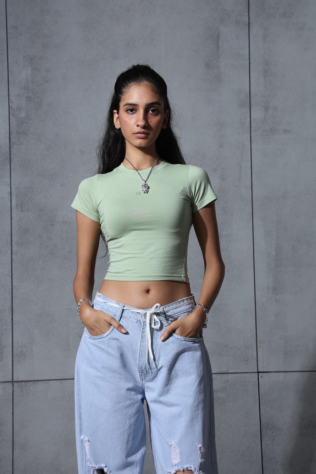 Chapter2Drip Mint Green baby tee — view 4