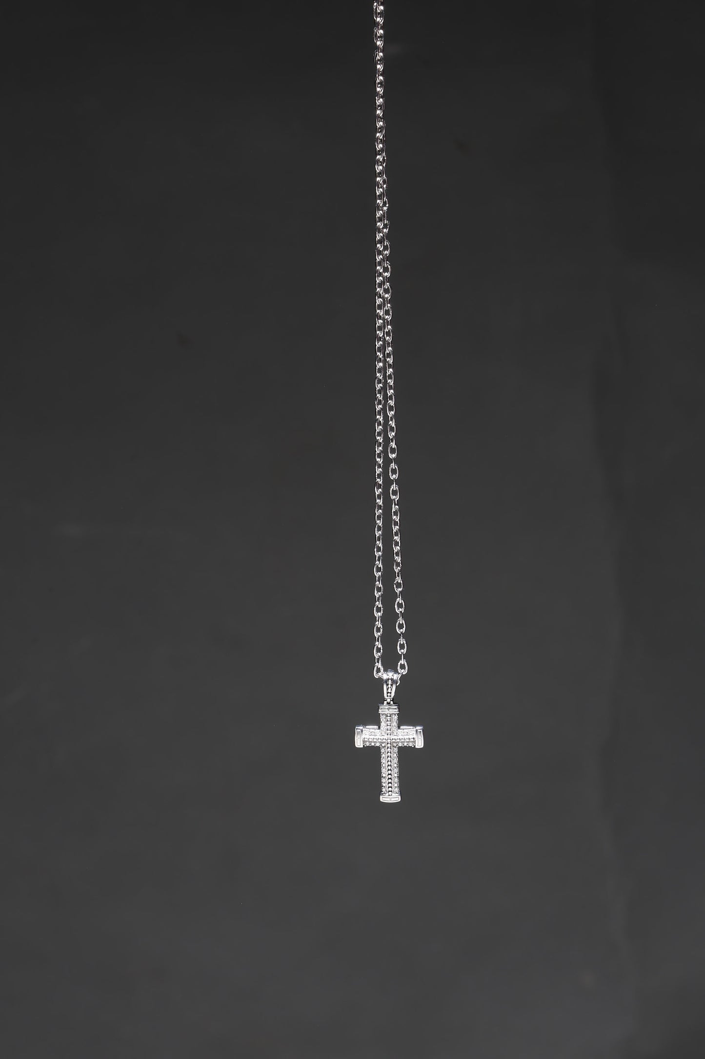 Chapter2Drip lab-grown diamond cross pendant chain — view 2