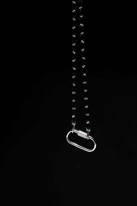 Carrabena Chain in Sterling Silver with Lab-Grown Diamonds