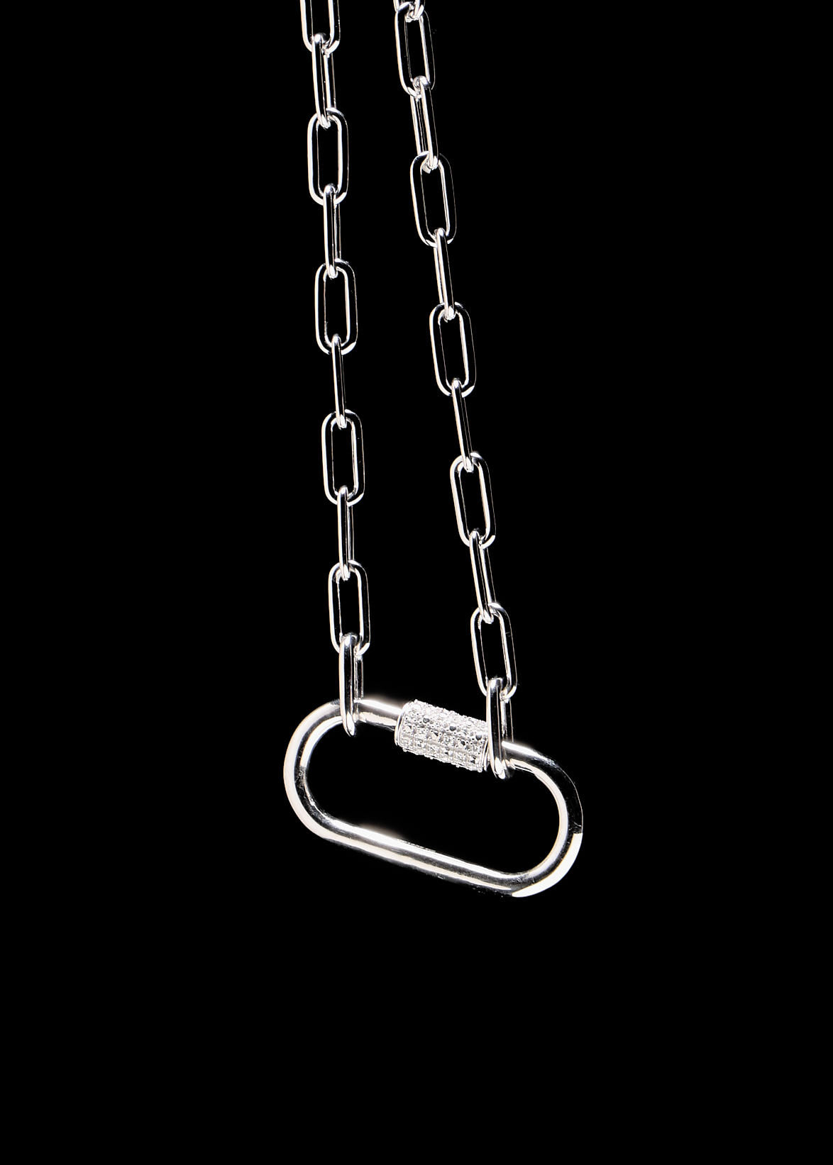Carrabena Chain in Sterling Silver with Lab-Grown Diamonds