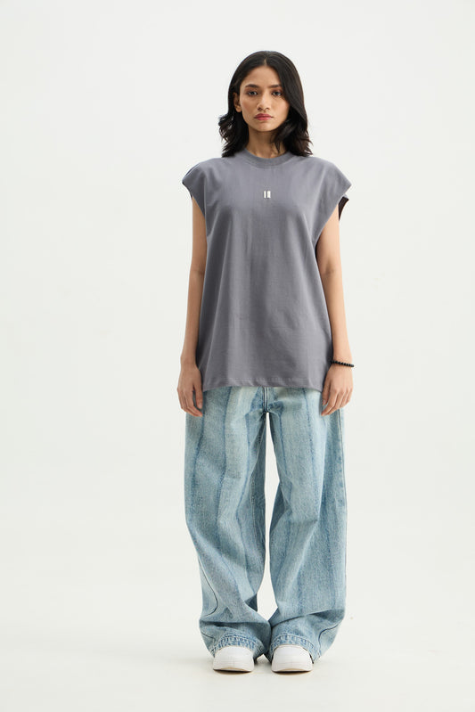Steel Grey Solid Vest - image 1