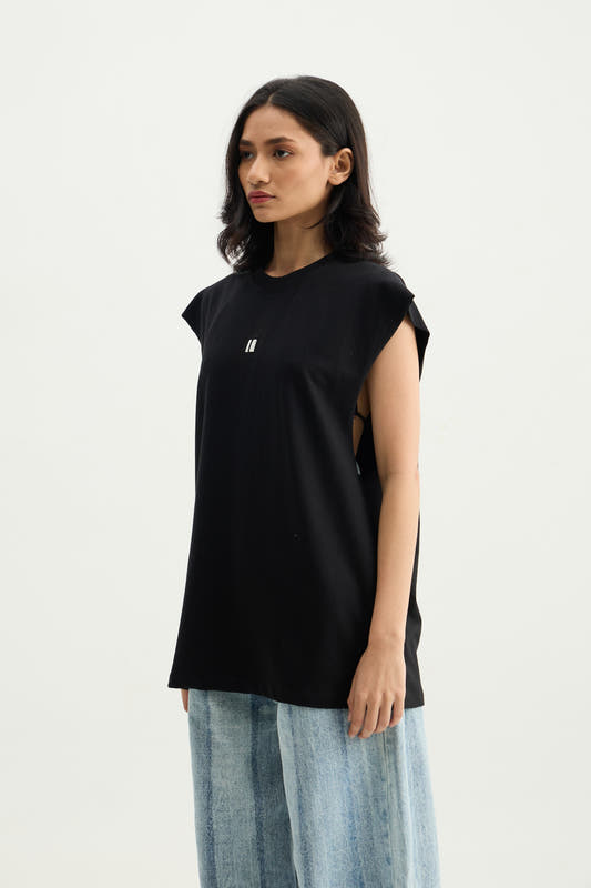 Black Solid Vest - image 5