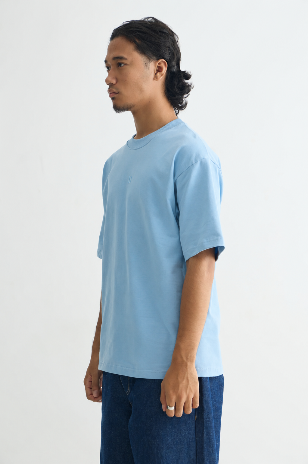 Dusty Blue Solid T-shirt