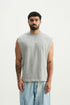 Grey Melange Solid Vest - image 6
