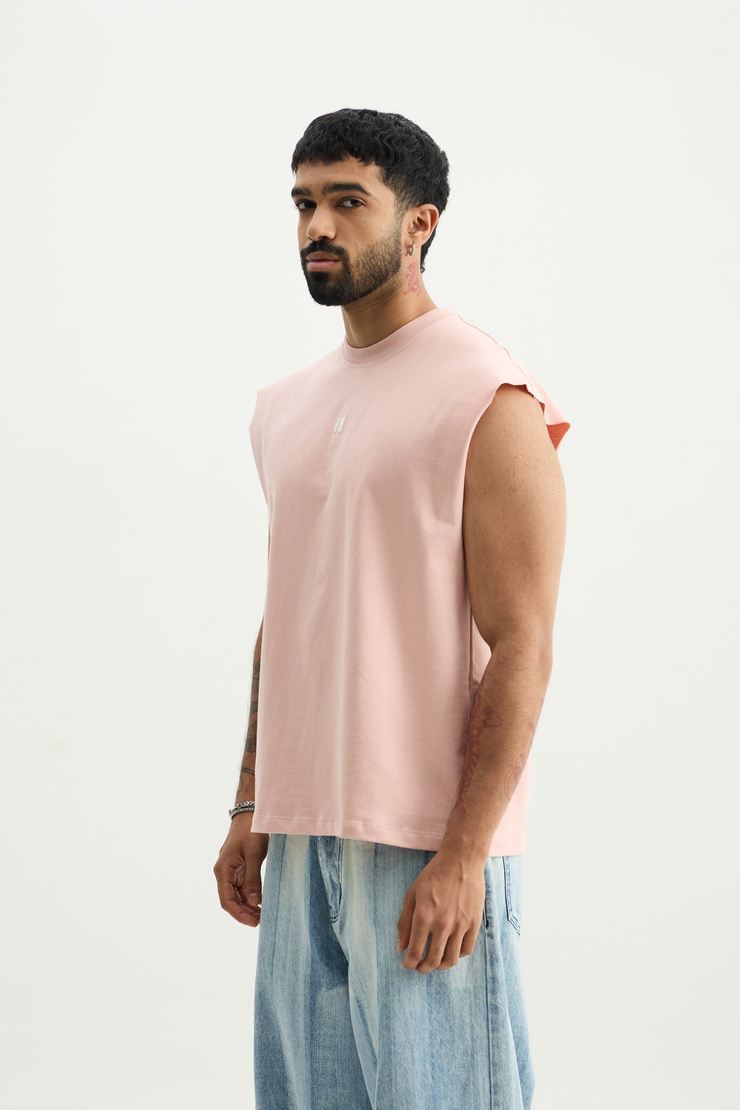 Cream Solid Vest - image 3