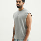 Grey Melange Solid Vest - image 2